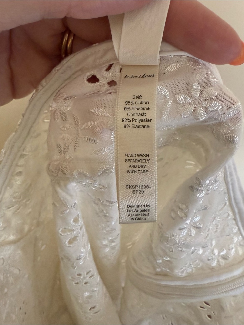 For Love and Lemons White Unlined Sophie Eyelet Skirt Mini Small Bachelorette - Picture 9 of 11